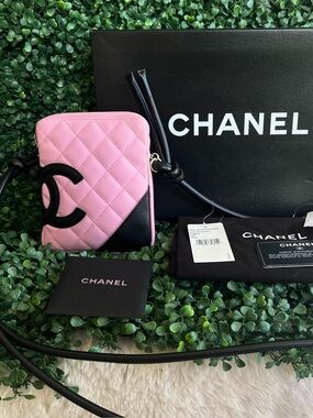 NEW | CHANEL Pink Y2K Ligne Cambon Quilted Pouchette Crossbody Bag Flap